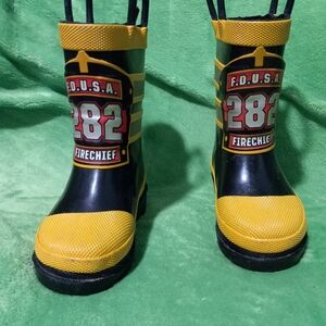 Western Chief Kids F.D.U.S.A. Firechief Rain Boot size 5.